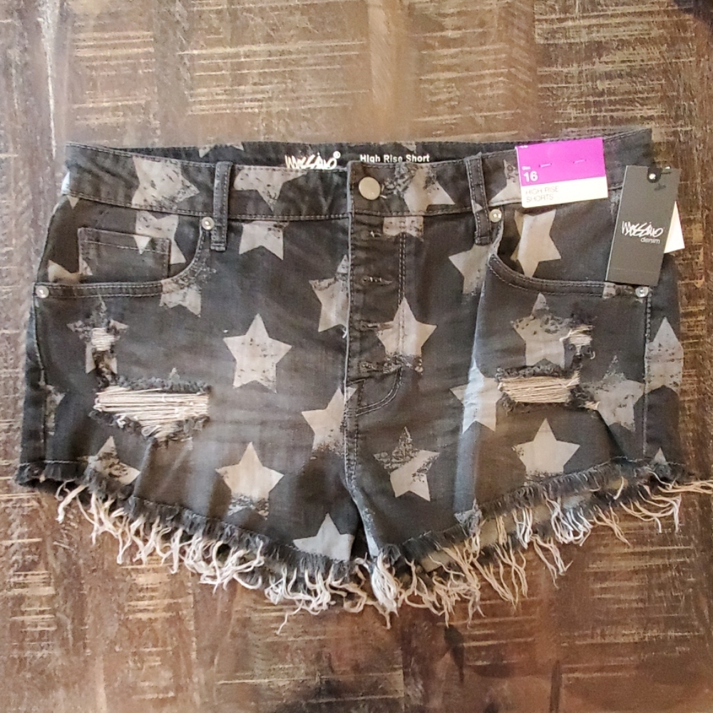 Distressed Denim shorts